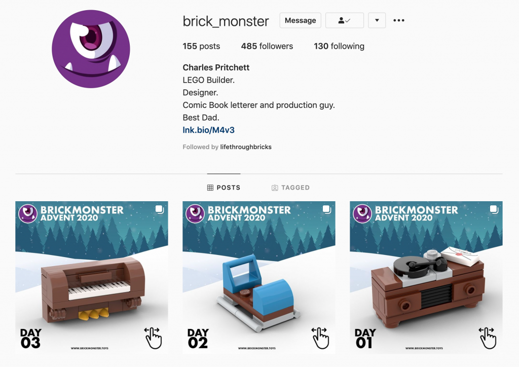 Brick Monster Advent Calendar Mini Builds on Instagram